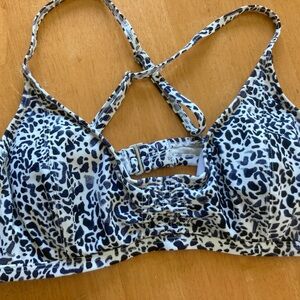 Athleta Black and White Patterned Bralette